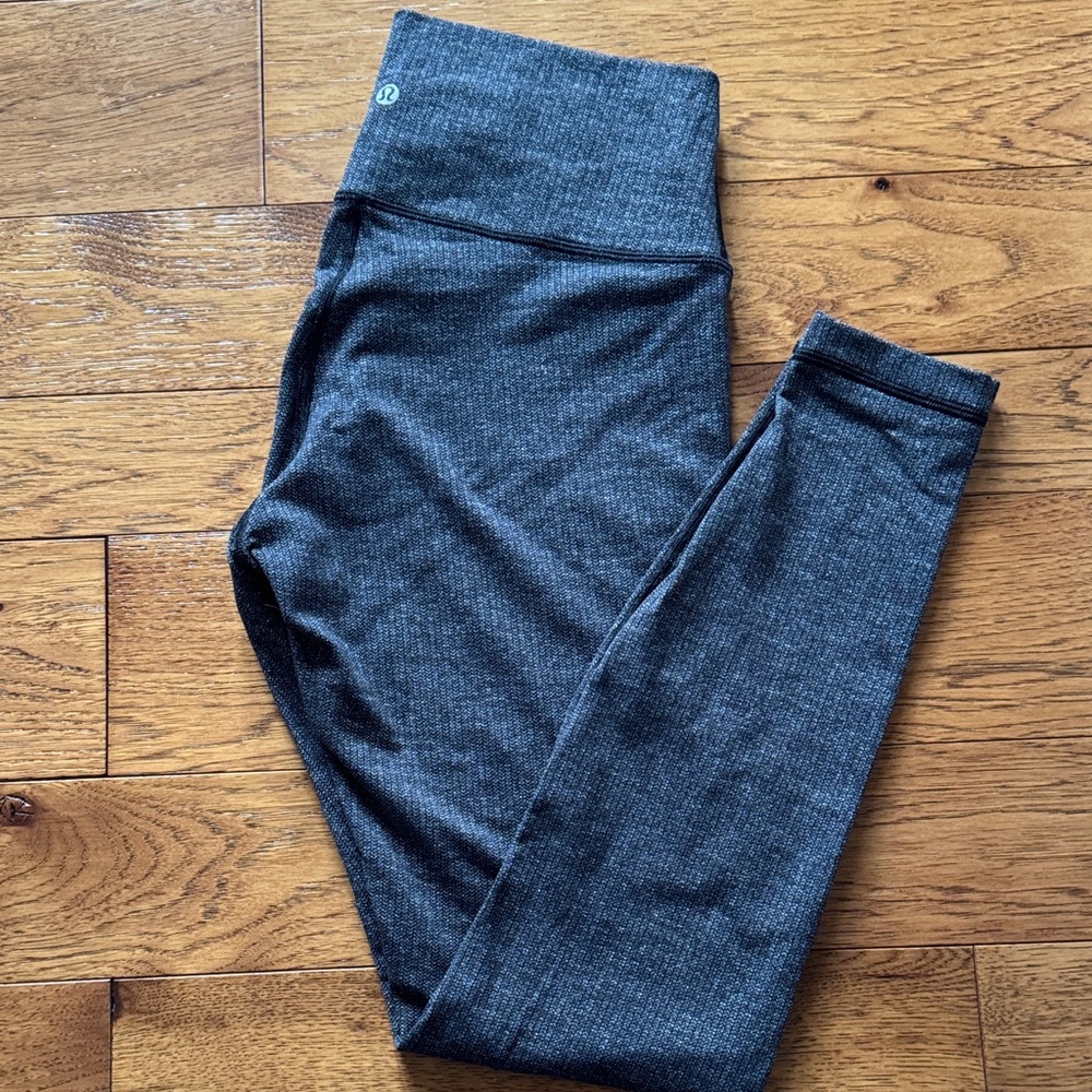 lululemon athletica leggings Dark Gray Heathered Leggings size 10